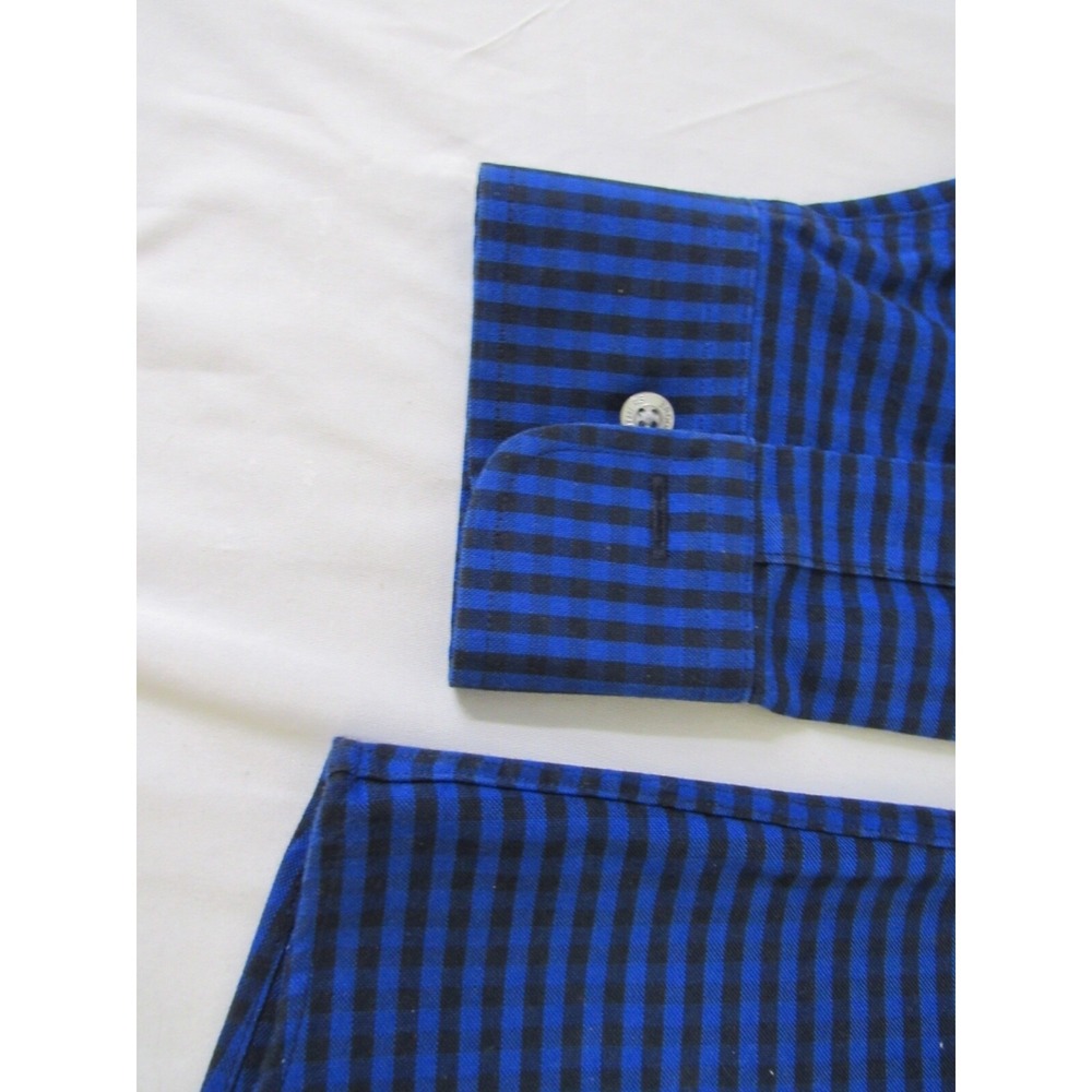 Brooks Brothers 1818 Regent Blue Gingham Plaid Button Down 100% Cotton Sz L - Picture 7 of 11